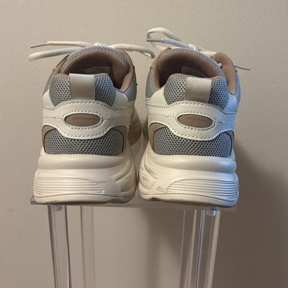 Cushionaire Strike Chunky Cream and Tan Sneakers - Picture 2 of 14